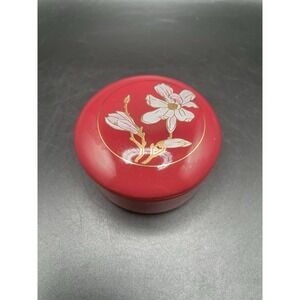 Vintage Magnolia Otagari Japan Trinket Box Porcelain Floral